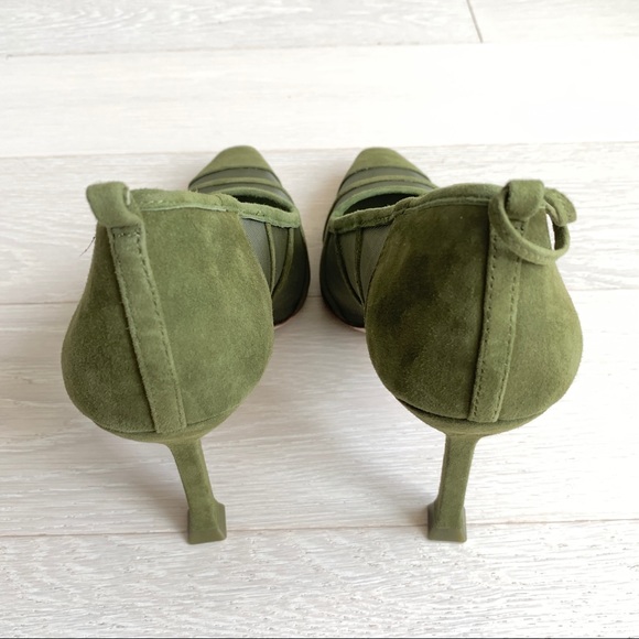 Vince Camuto Kaliona Ankle Wrap Heel Olive Green 8 - Picture 5 of 8